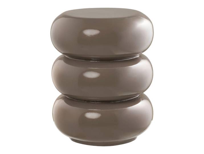 Beistelltisch Rosolina, Graubraun, Glas, Uni, 35.5x44x35.5 cm, Wohnzimmer, Wohnzimmertische, Beistelltische, Beistelltische Glas