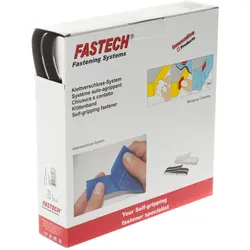 Fastech, Klettband, Box 25m Klettband 20mm, schwarz (20 mm)