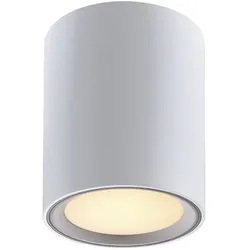 Nordlux LED Aufbau-Downlight FALLON LONG, IP20, Ø 10cm / Höhe 12cm, 5.5W 2700K 500lm 110°, 3-Step MOODMAKER Dimmung, weiß NORD-47550101