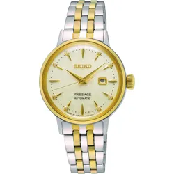 Seiko Presage Automatik Cocktail Time Ladies 30mm SRE010J1 - perlmutt - champagner,bicolor - 30mm