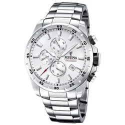 Festina F20463/1 Herrenuhr Quarz Chronograph Stahl/Silberfarben