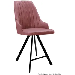THEKENSTUHL (4er-Set) Demeter 52x108x60 Schwarz/Rosewood
