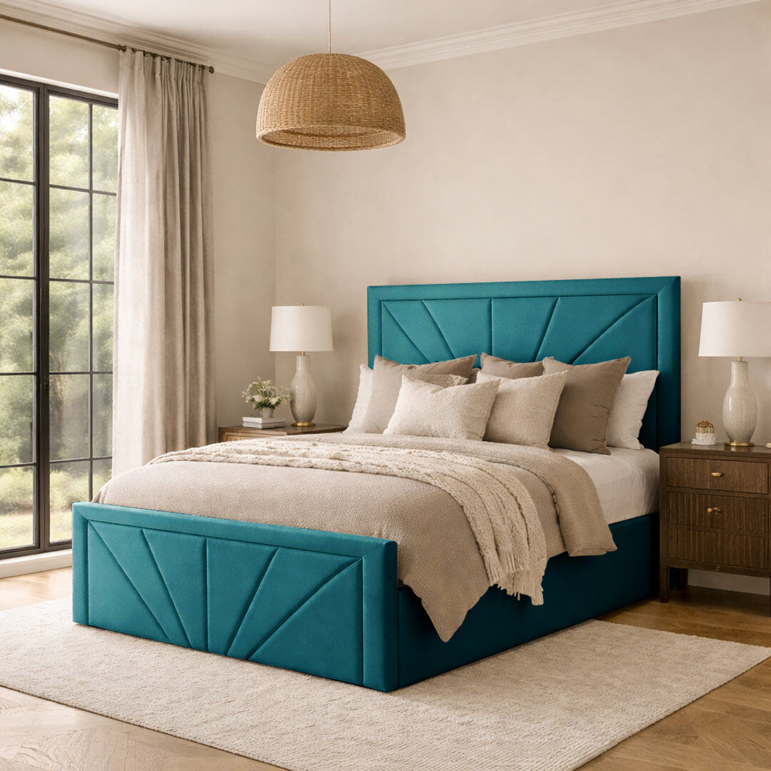 17 Stories Phoenix Upholstered Storage Bed Frame Mallard Small Double (4')