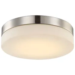 LED 18 Watt Deckenleuchte Nickel Glas Deckenlampe Beleuchtung Wohnzimmer