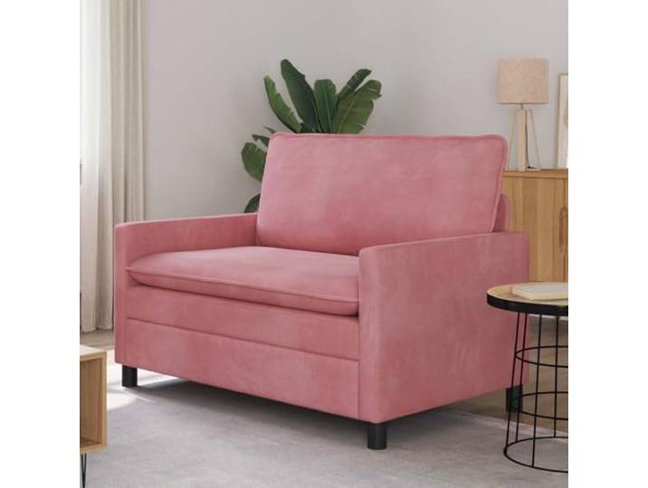 ZQQLVOO Sofa Rosa 126 x 81 x 87,5 cm Samt Stabiler Metallrahmen, Ergonomisches Design, Pflegeleicht, Einfache Montage