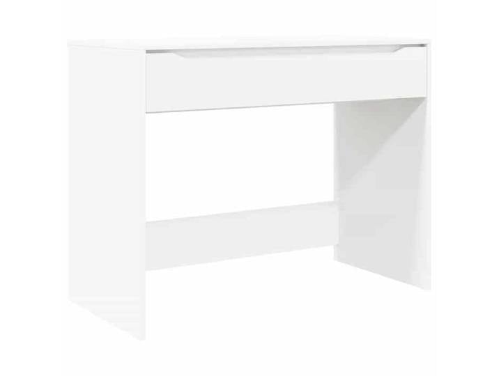 (oyi38l）Blanc Bureau avec tiroir Blanc 100x50x78 cm Bois d'ingénierie - Fourniture de bureau - Design Moderne
