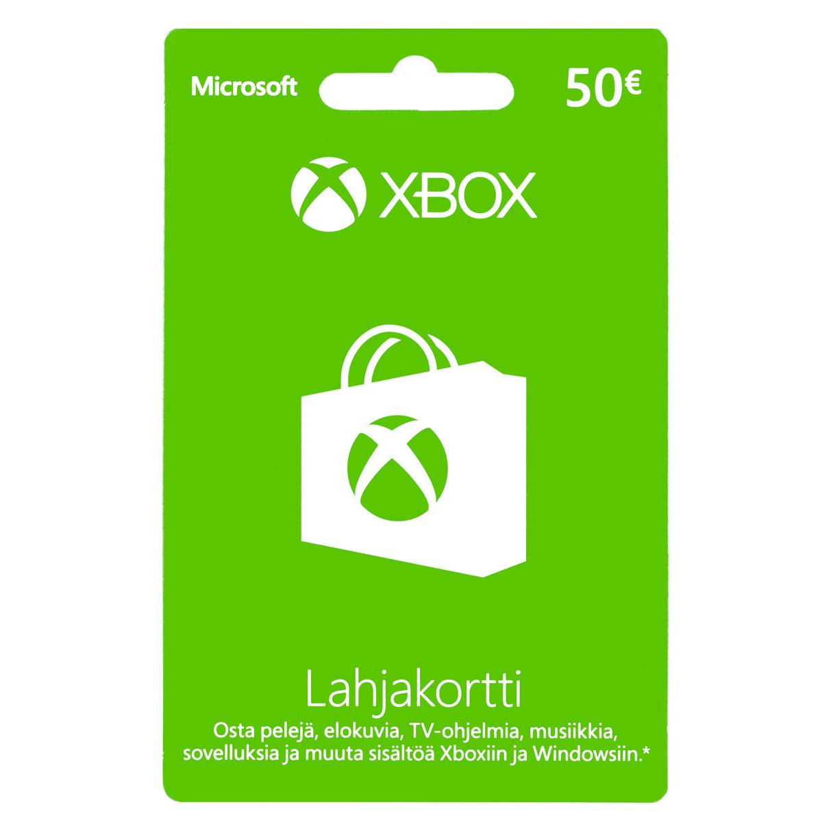 Microsoft Xbox / Windows lahjakortti 50 euroa, aktivointikortti (Windows) (K4W-03307)