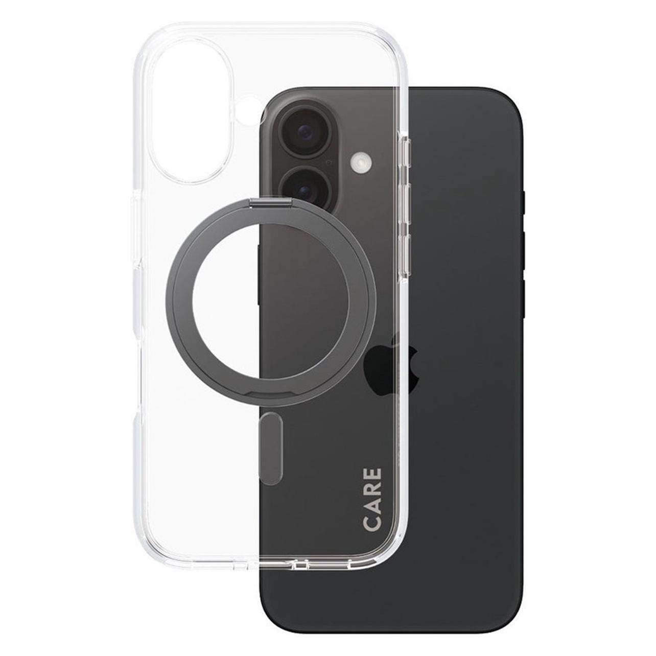 PanzerGlass CARE Feature Case Kickstand & MagSafe iPhone '24 6.1" black (Apple iPhone 16) (1321)