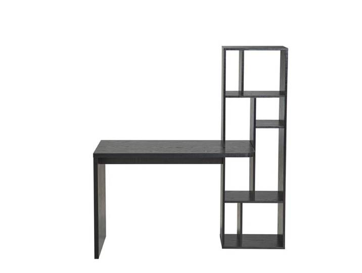 Bureau avec bibliothèque LOAN noir