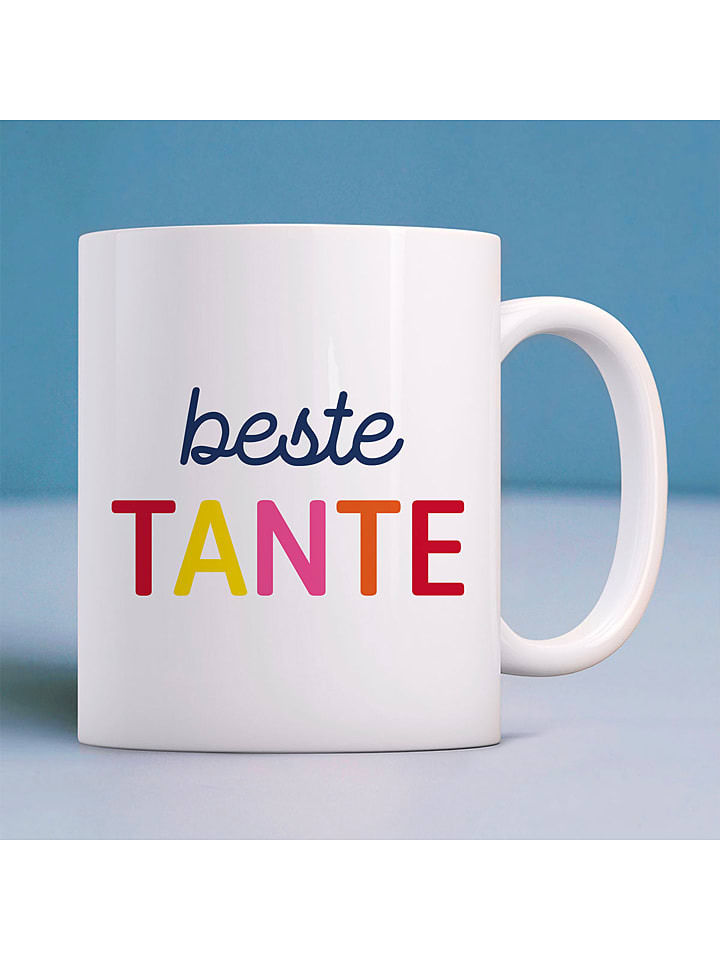 WOOOP Tasse "Beste Tante" in Weiß/ Braun- 330 ml - onesize