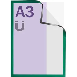 Magnetrahmen A3, magnetisch grün, Hart-PVC