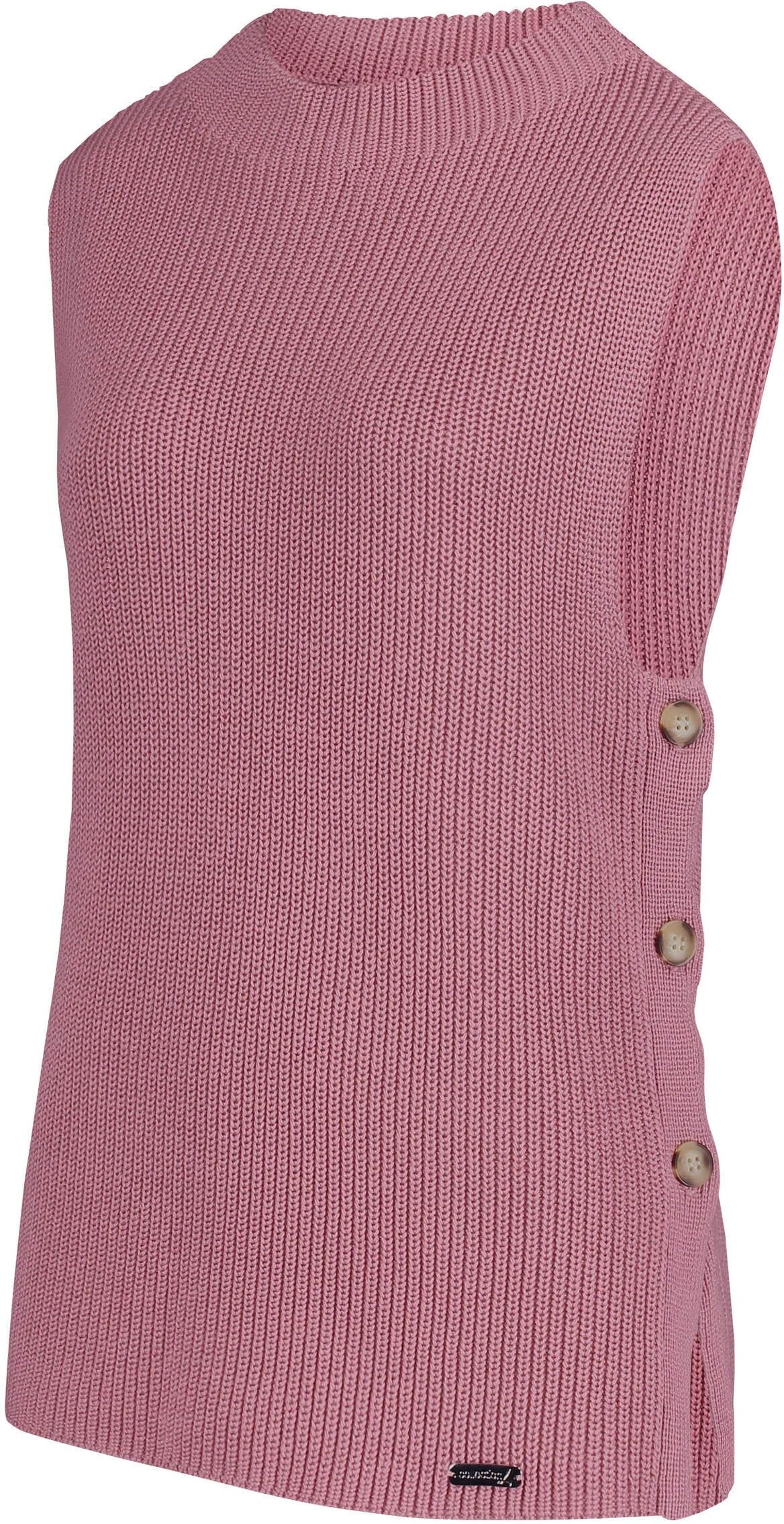 Pullunder WITT "Pullunder Pullunder mit Zierknopfleiste", Damen, Gr. 40, rosa (altrosa), Sportlich, Pullover Pullunder
