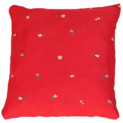 Kirschkern - Kissen rot mit kleinen Blümchen