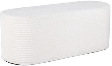 Costway Upholstered Ottoman Bench with High-Density Sponge-Beige