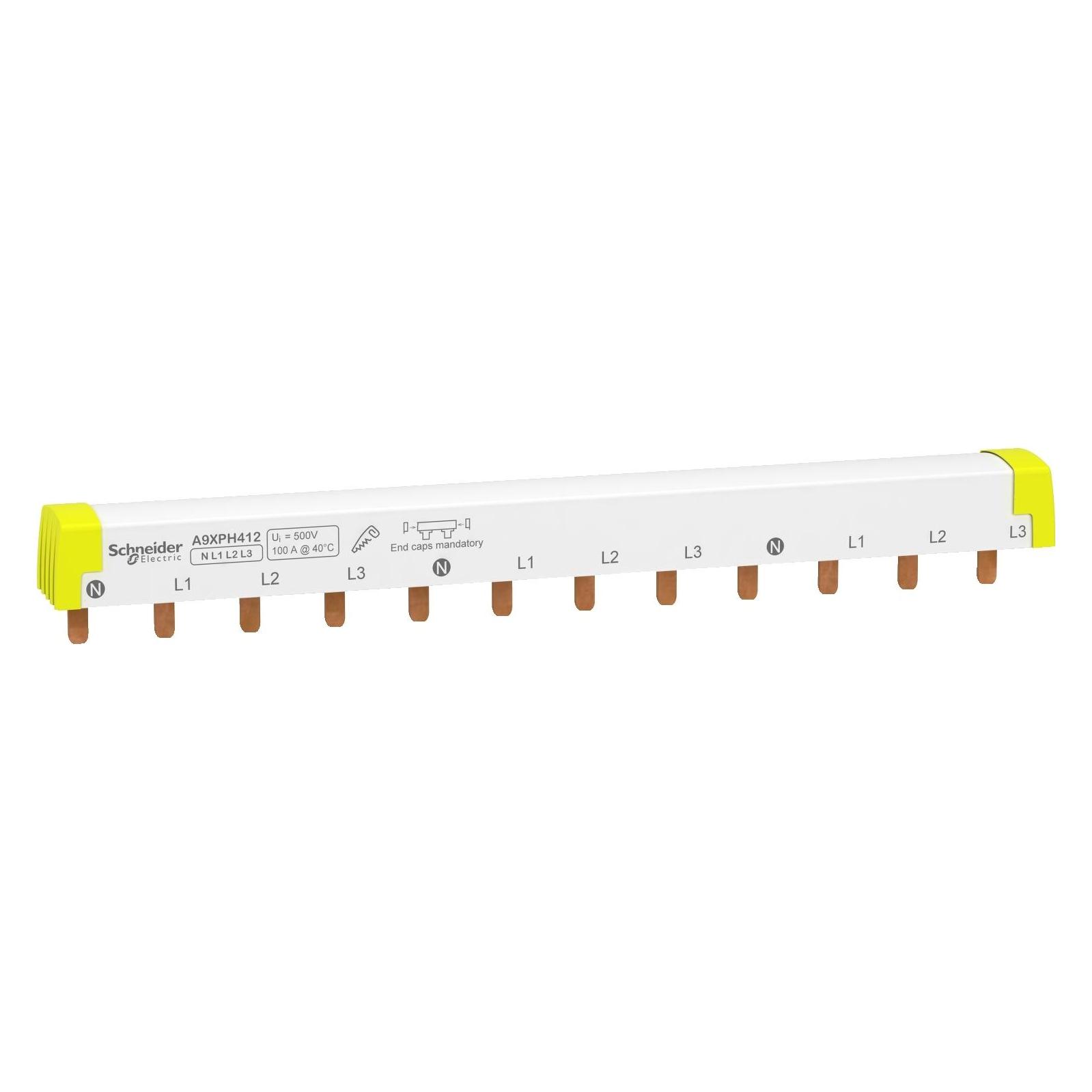 Schneider Electric Acti9 Cutable Comb Busbar 4P 100A 12 Mod (A9XPH412)