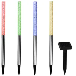 MONZANA® 4x LED Solarlampe Außen Bunt Wetterfest IP44 Solar Edelstahl Farbwechsel Garten Solarleuchte Gartenbeleuchtung