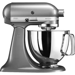 KITCHENAID 5KSM125ECU Küchenmaschine Kontur-Silber (Rührschüsselkapazität: 4,8 l, 300 Watt)