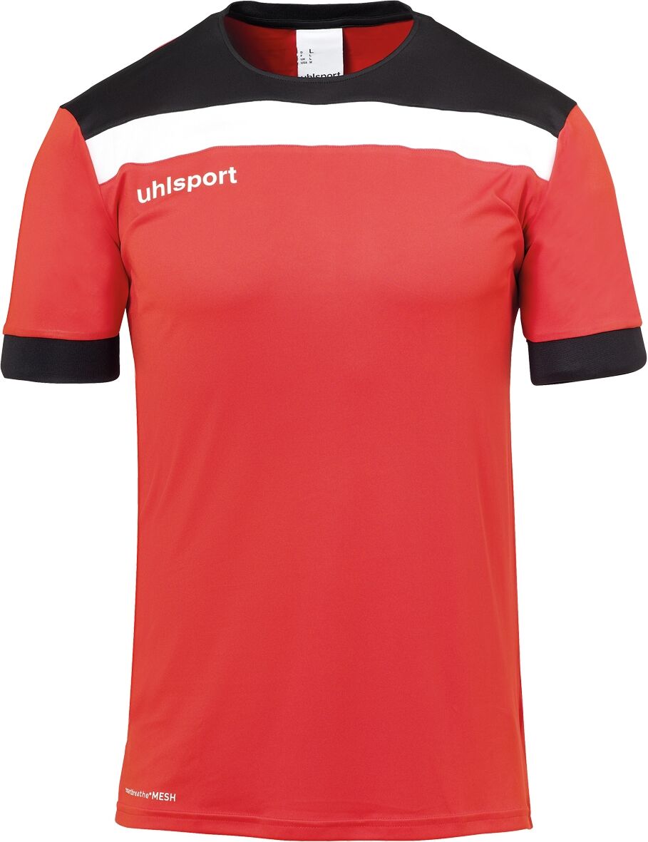 Trainingsshirt UHLSPORT "Trainings-T-Shirt OFFENSE 23", Herren, Gr. S, rot (rot, schwarz, weiß), Obermaterial: 100% Polyester PES., Shirts Trainingsshirt
