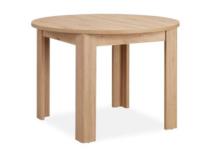 Homestyle4u 2789, Esstisch rund 106 cm Wohnzimmertisch Holz Natur Esszimmertisch Küchentisch Holztisch Esszimmer Tisch