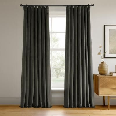 Exclusive Fabrics Signature Velvet Blackout Curtain 108 Inches Long (1 Panel)