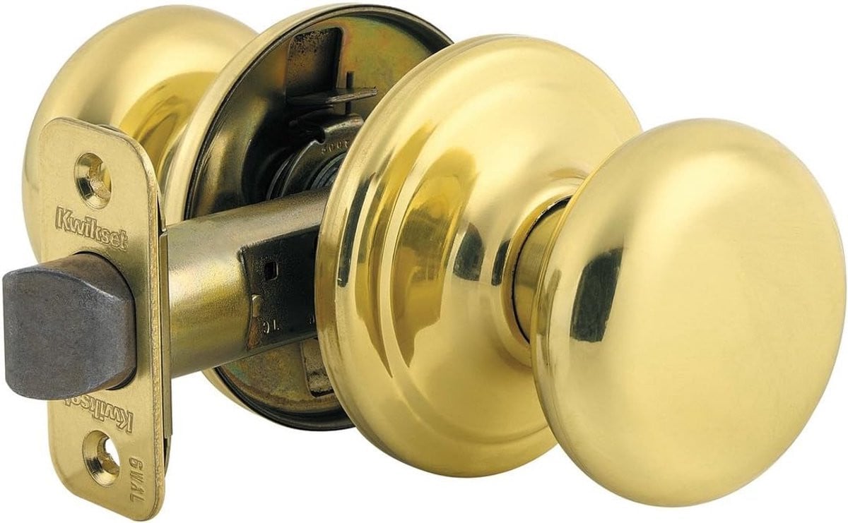Deurkruk Set Kastknop Gepolijst Messing - Diepte: 6 cm