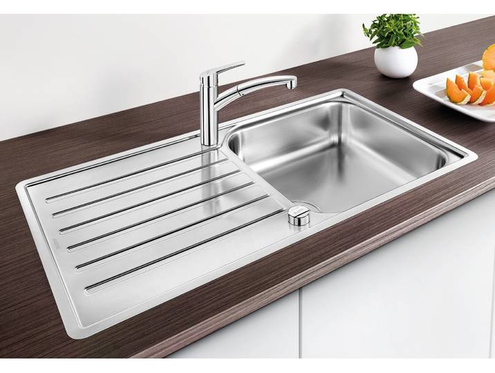 Küchenspüle BLANCO LANTOS XL 6 S-IF , silber (edelstahl bürstfinish), B:100cm, Edelstahl, Küchenspülen