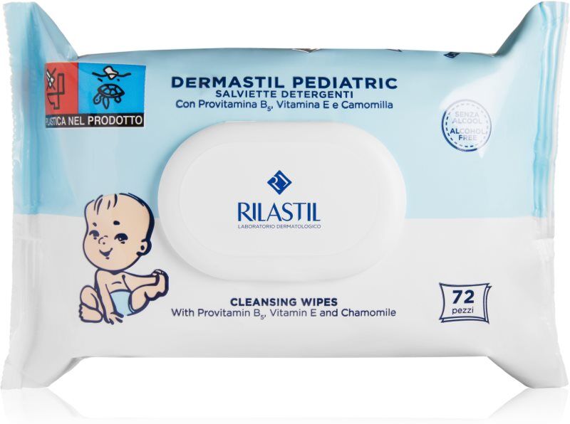 Rilastil Dermastil Pediatric gentle cleansing wipes for children 72 pc
