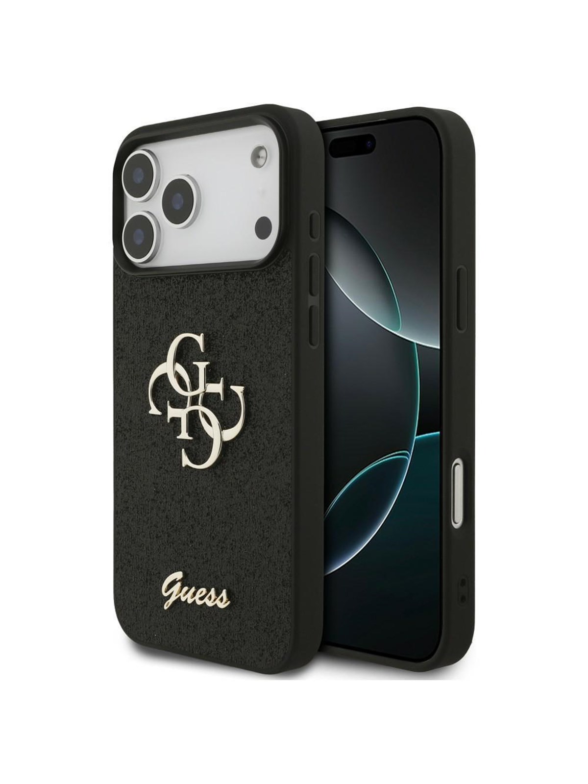GUESS Fixed Glitter Big 4G Case for iPhone 17 Pro Max / 18 Pro Max - Black