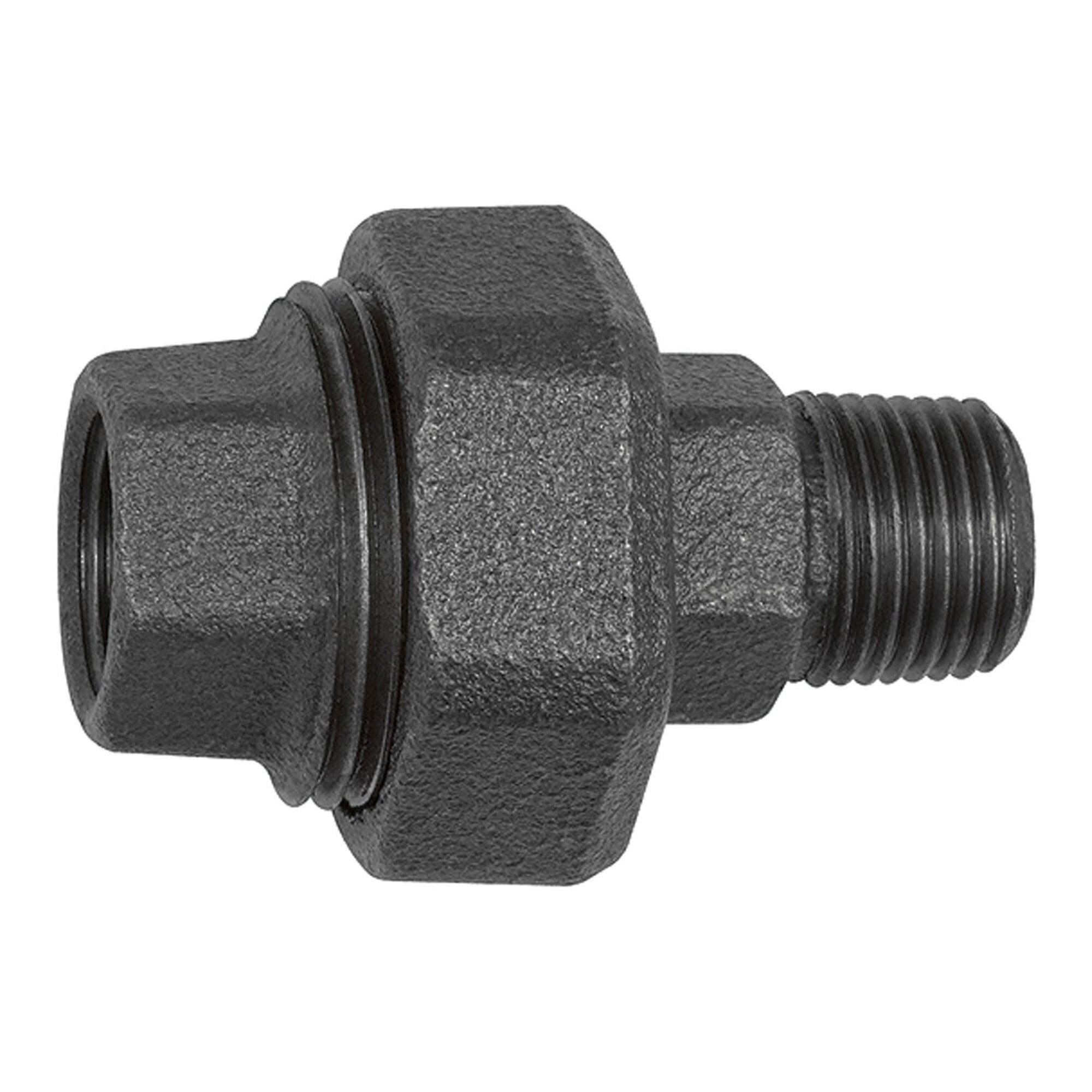 Riegler Verschraubung 341, konisch dicht., R 1/2, Rp 1/2, Temperg. schw. (TFV 341-12-S)
