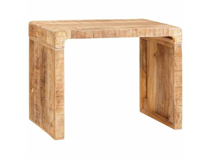 TEKGHUT Beistelltisch Braun 60 x 35 x 46 cm Massivholz Mango Rechteckig, rustikal-modern, robustes Mangoholz, vielseitig, Innenbereich, montagefreundlich