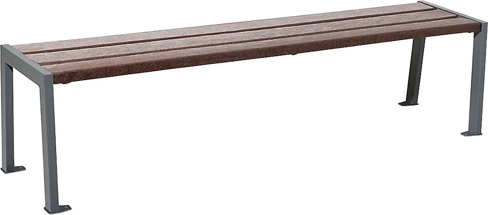 Sitzbank SILAOS® aus Recycling-Kunststoff, ohne Rückenlehne, Sitzhöhe 450 mm PROCITY