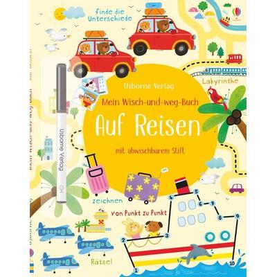 Mein Wisch-und-weg-Buch: Auf Reisen, Taschenbuch von Kirsteen Robson, Usborne, 978-1-78941-081-5