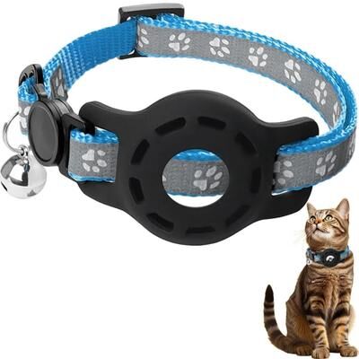 Uplift Picks AirTag Cat Collar With Bell And Safety Buckle blue