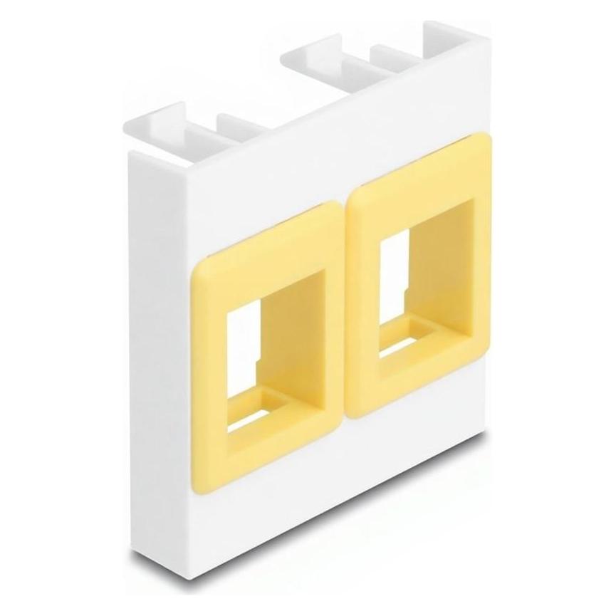 Delock Easy 45 Modul mit zwei Keystone Halterungen 45 x 45 m (Keystone Modul) (81584)