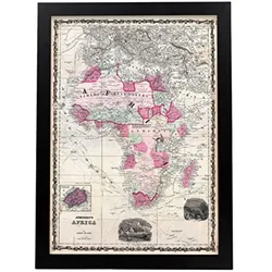 POSTER Vintage Karten – Afrika A3 Rahmenlos