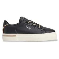 Pepe Jeans für Damen. PLS300026 Basic-Sneaker Carla schwarz (37), Wohnung, Schnürsenkel, Lässig