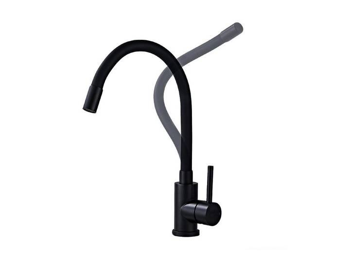 LuxusKollektion Spültischarmatur Küchenarmatur flexibel schwarz matt (1-St)