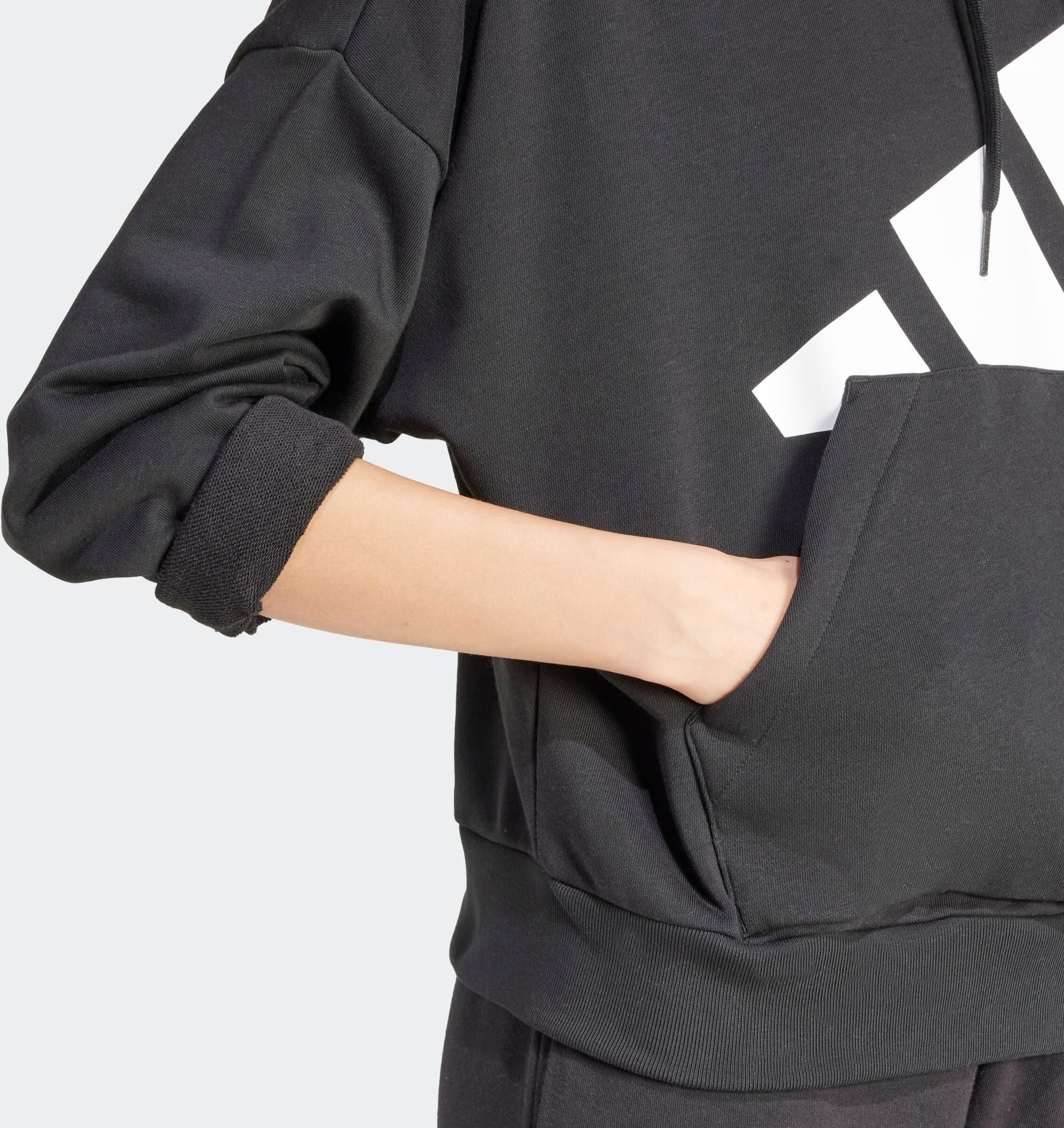 Adidas Sportswear "ESSENTIALS BIG LOGO FRENCH TERRY LOOSE HOODIE", mit Kapuze, ohne Verschluss, für Erwachsene schwarz, weiß XS