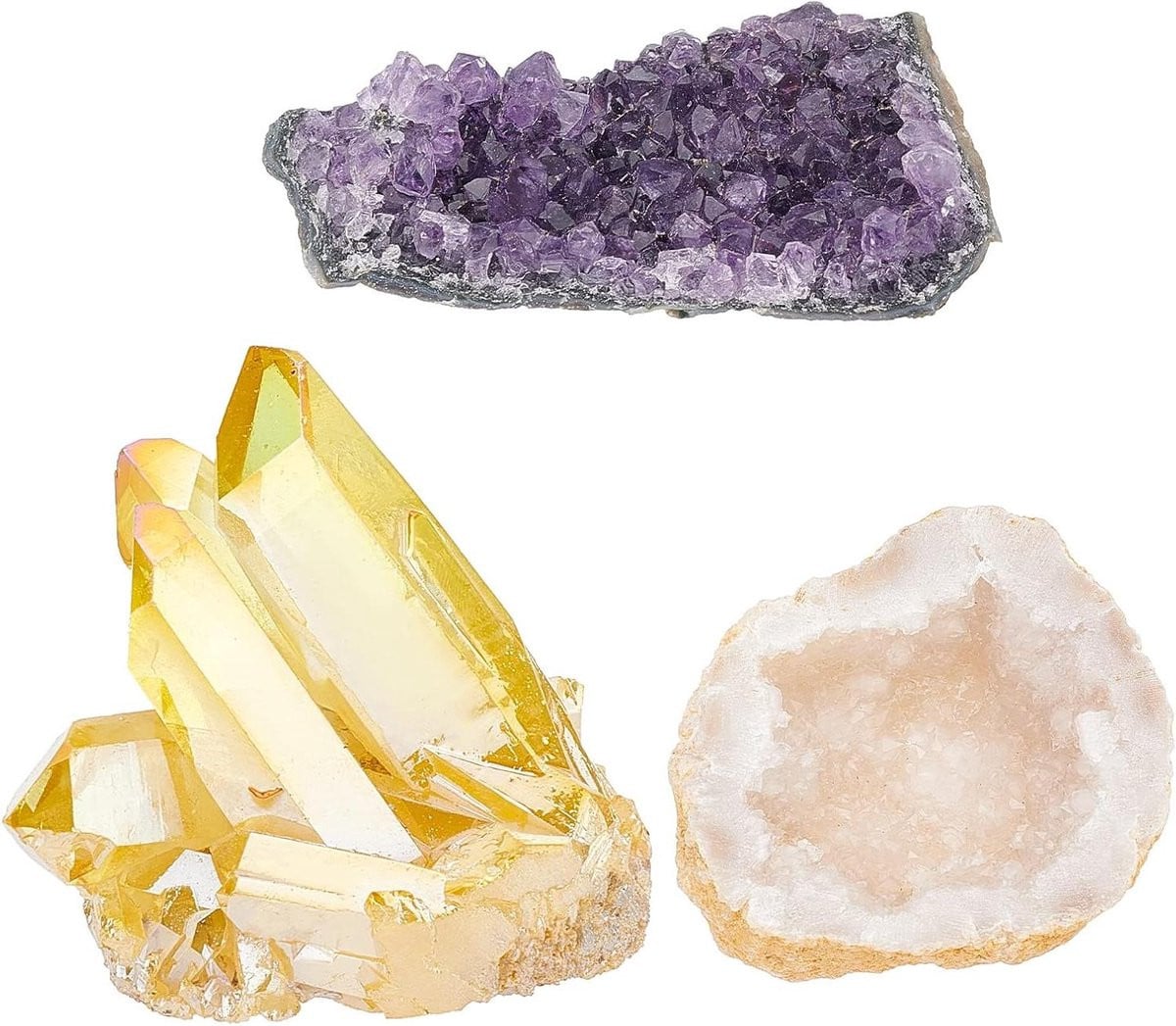 Chakra Amethist Kristallen Clusters - Natuurlijke Edelsteen Decoratie voor Yoga en Meditatie