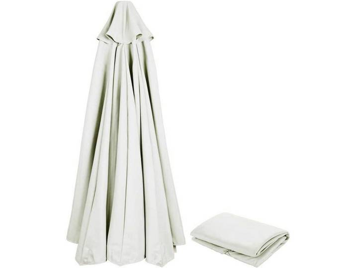 Sonnenschirm Ersatzbezug 300 cm Beige Uv80+ Windfest, Weiß, 300x300 cm, Sonnenschutz, Sonnenschirme