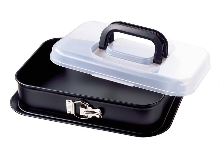 Springform KAISER Rechteckig , schwarz, B:24cm L:35cm, Stahlblech, Küchenformen, Springform