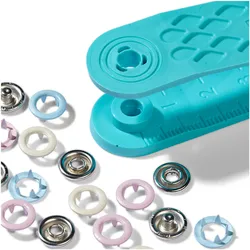 Prym Druckknöpfe, Nähzubehör, Blau, Mehrfarbig, Weiss