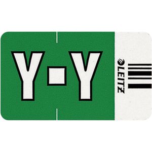 Leitz Buchstabensignale Orgacolor, 6634, Buchstabe Y, dunkelgrün, selbstklebend, mit Strichcode, 250 Stück