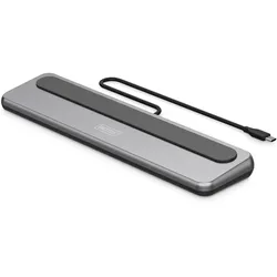 Digitus DA-70919 (USB-C, 12 Ports), Dockingstation + USB Hub, Grau, Schwarz