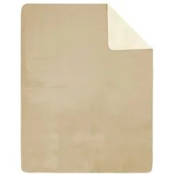 Casea Kuscheldecke Alteas 150 x 200 cm Mischgewebe Beige Creme