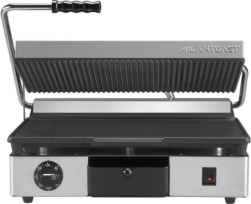 MILANTOAST-Große glatt gerippte Gusseisenplatte 220-240 V 2,7 kW