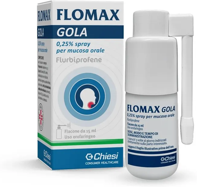 CHIESI ITALIA SpA Flomax Gola 0,25% Flurbiprofene Spray, 15 ml