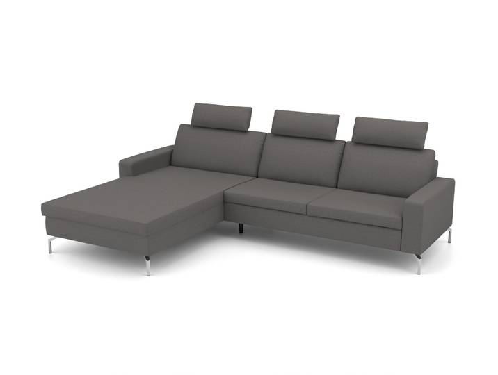 Ecksofa 773 - Grau (Mausgrau) - Clean Touch