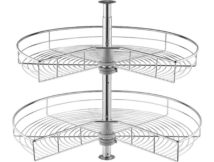VEVOR Niervormige Chroomhoekorganizer met 2 Niveaus Lazy Susan Kruidenrek