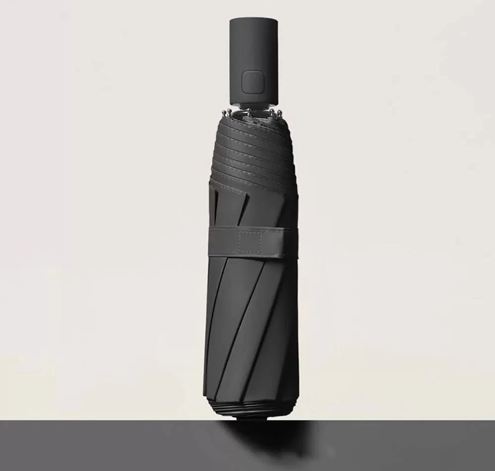 INF Parapluie Entièrement Automatique Anti-Vent à 16 Baleines (8x2) - Protection Solaire et Pluie Le noir